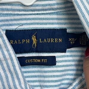 Ralph Lauren Men's Shirt in Blue and White Stripes